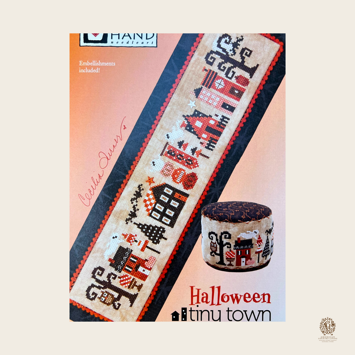 Halloween Tiny Town (w/emb) – Cross Stitch Pattern