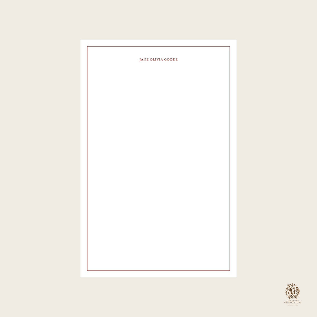 Americana-Inspired Personalized Letter Writing Paper & Envelope Set